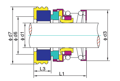 560A Elastomer Bellow Shaft Pump Seal Single Spring Mechanical Seal