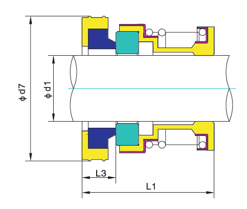 HG 103 Rubber Bellows O-Ring Single Spring Mechanical Seal 